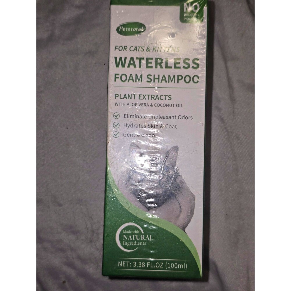 Petstoral Waterless Foam Shampoo for Cats & Kittens Aloe Coconut 100ml Green